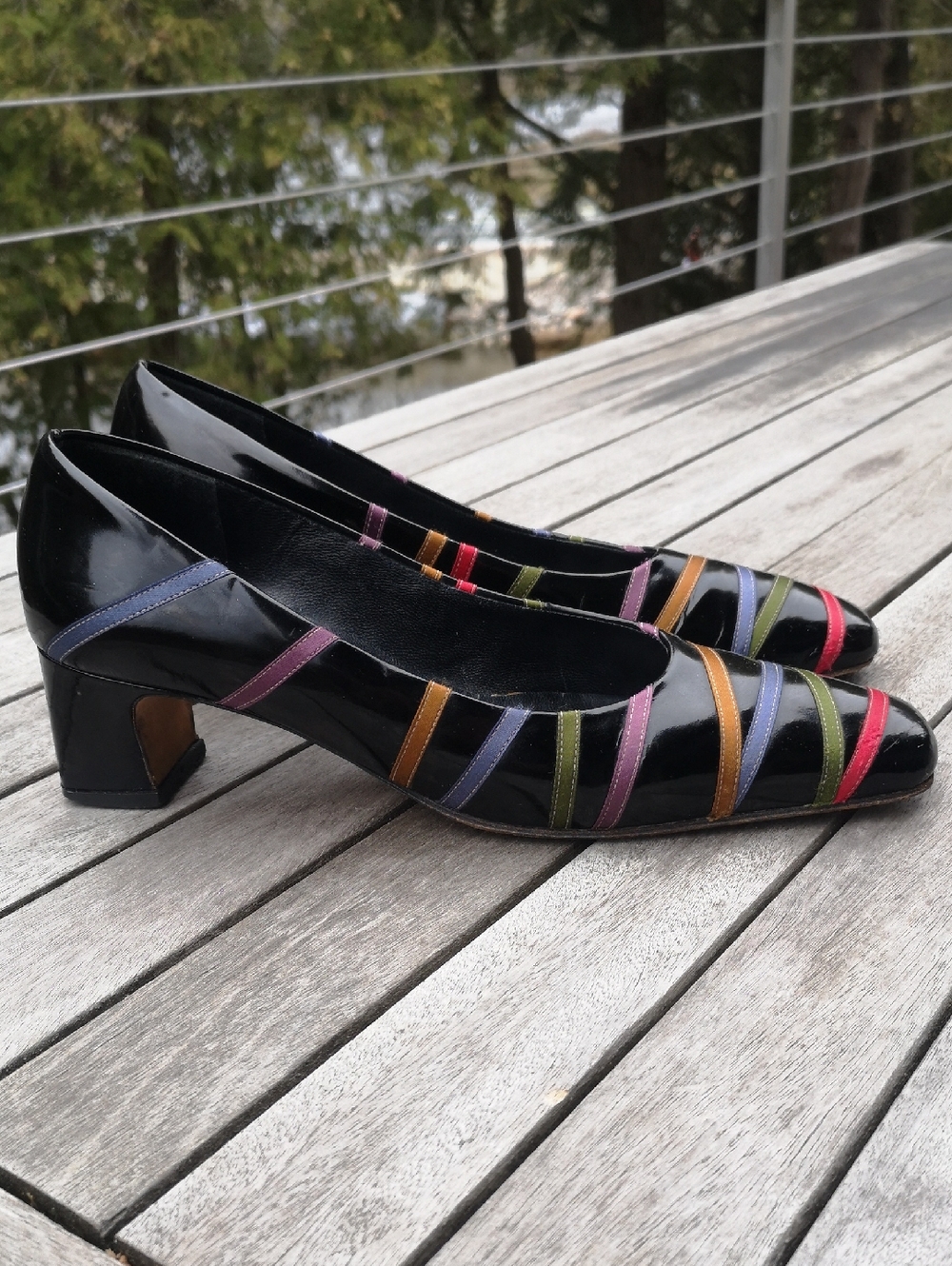 Amalfi colourful leather pumps